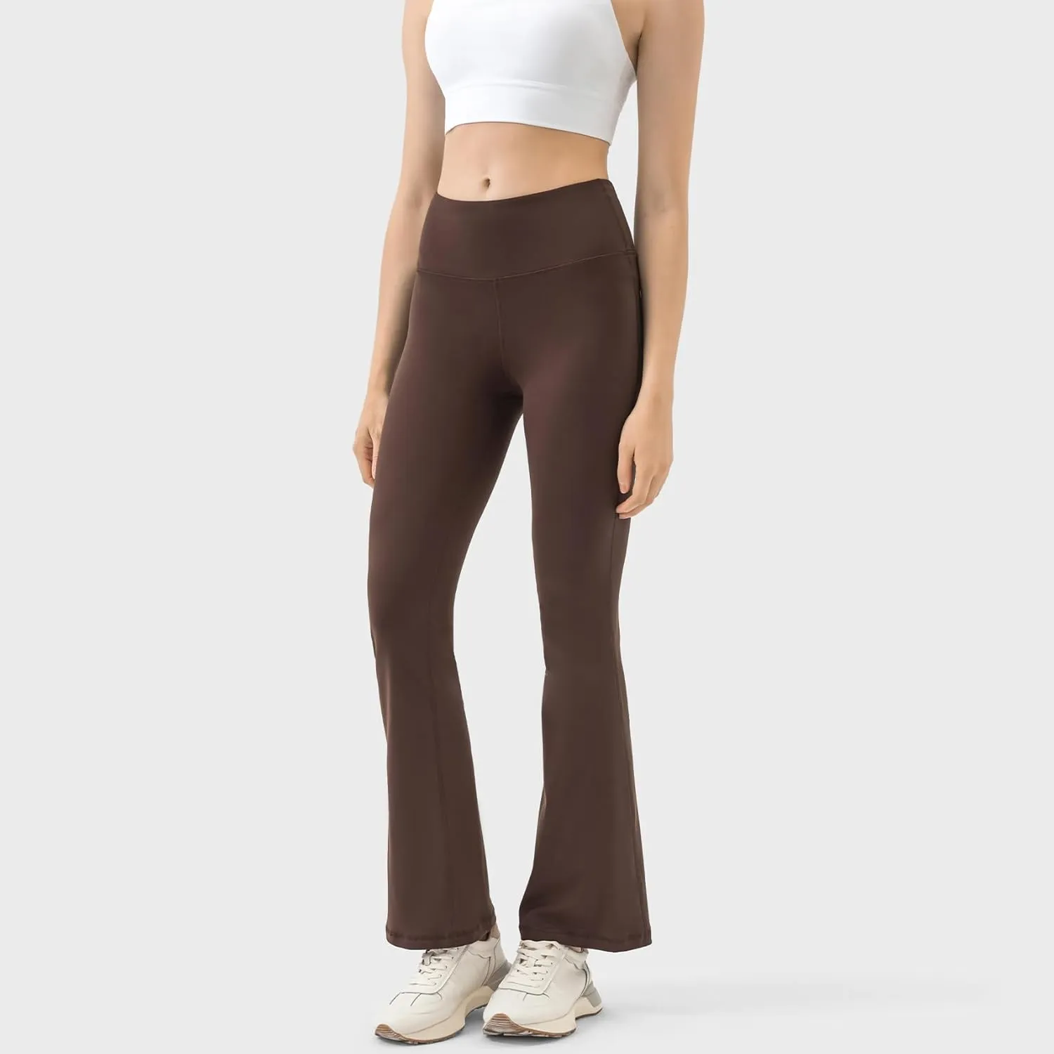20"/ 25"/ 30" High Waisted Yoga Leggings No Front Seam Compression Workout Leggings/Flared Pants/Warm Leggings