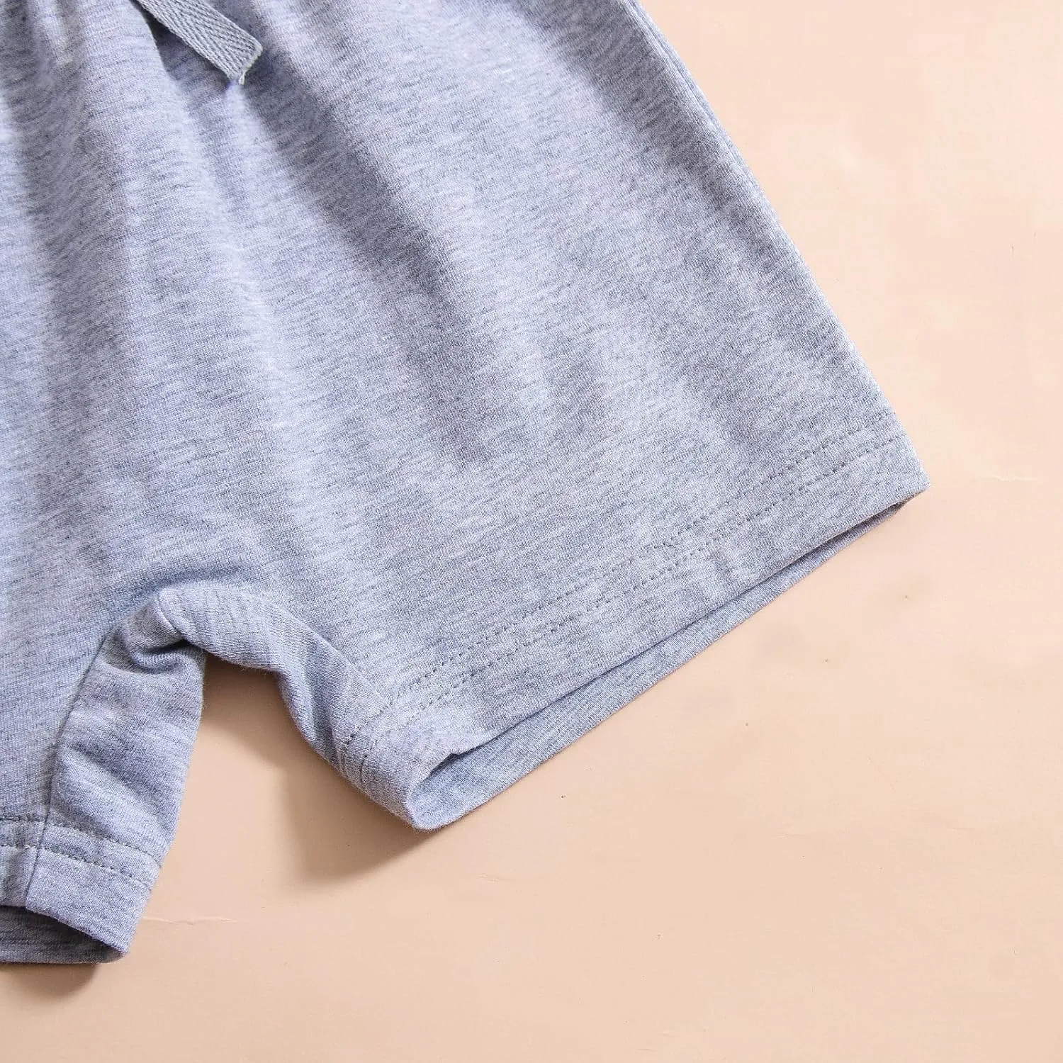 3 Pack Baby Boy Shorts Solid Cotton Short with Drawstring Casual Summer Bottoms Pants