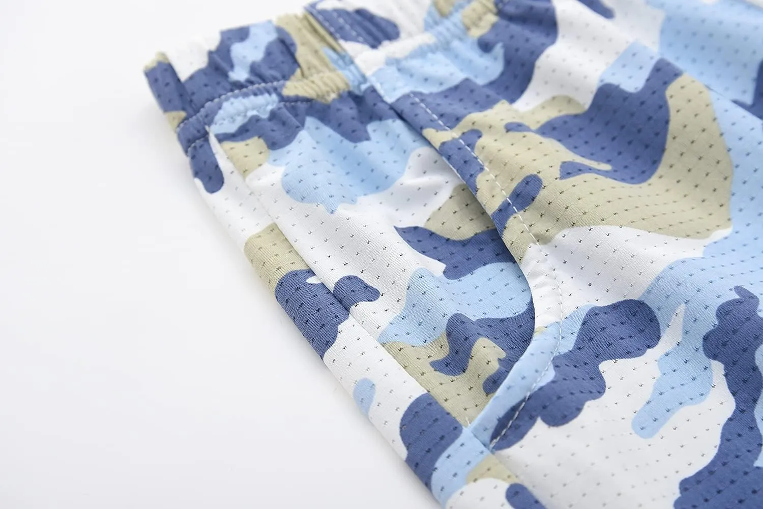 ACESTAR Boys Camouflage Athletic Shorts - Quick Dry Active Youth Printed Camo Core Mesh Sport Shorts with Pockets