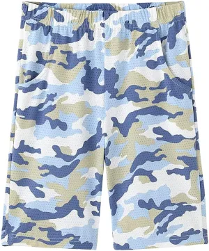 ACESTAR Boys Camouflage Athletic Shorts - Quick Dry Active Youth Printed Camo Core Mesh Sport Shorts with Pockets