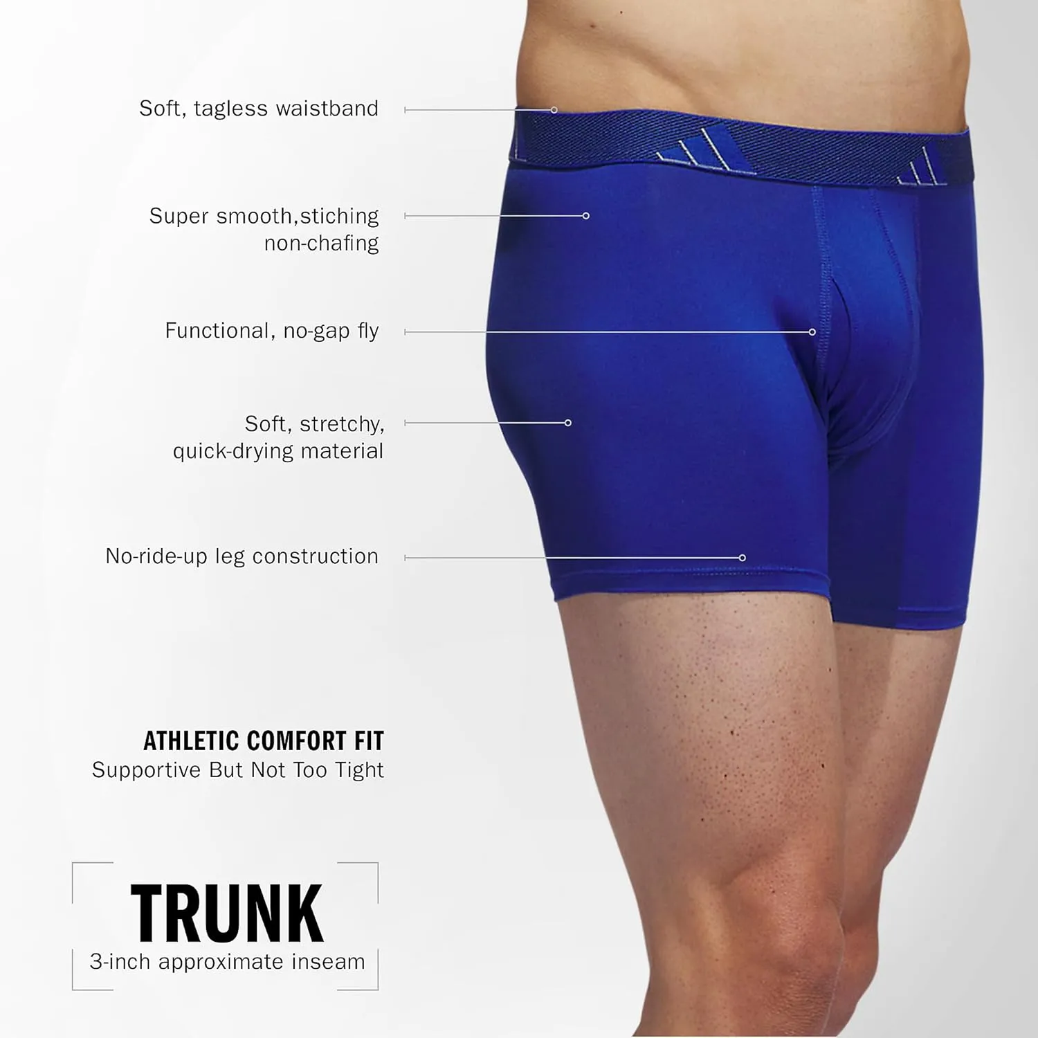 adidas Men's Stretch Cotton Boxer Brief Underwear (3-Pack) -2020