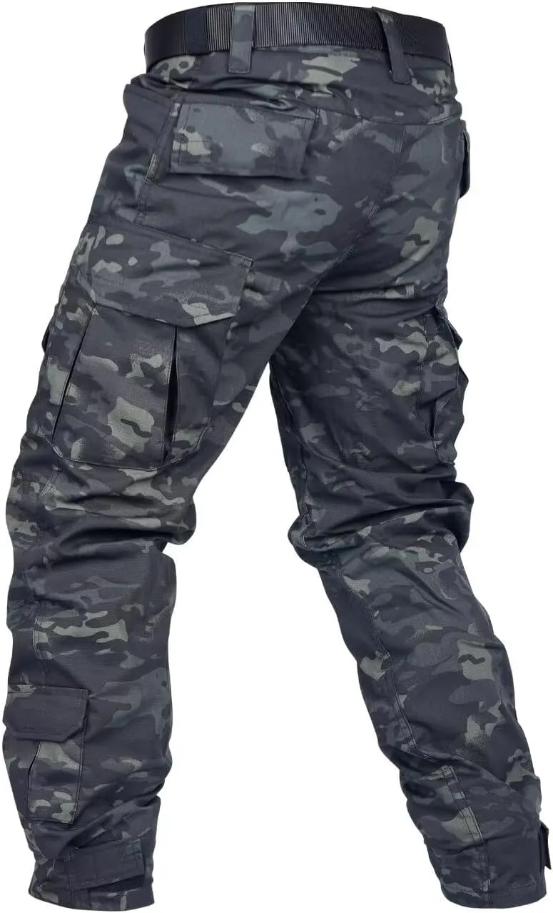 AKARMY Men's Hiking Pants, Camo Cargo Pants, Lightweight Work Pants Outdoor Travel Casual Pants with Multi-Pocket