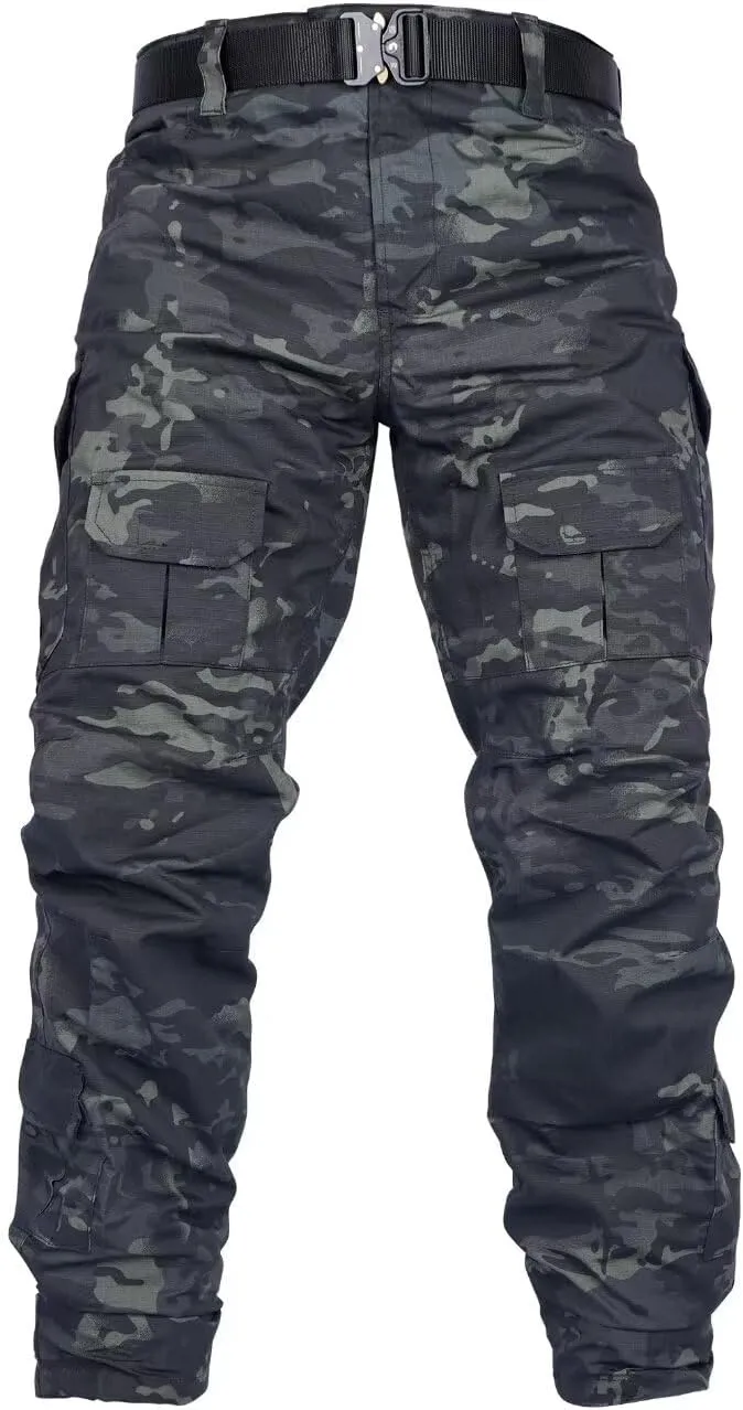 AKARMY Men's Hiking Pants, Camo Cargo Pants, Lightweight Work Pants Outdoor Travel Casual Pants with Multi-Pocket