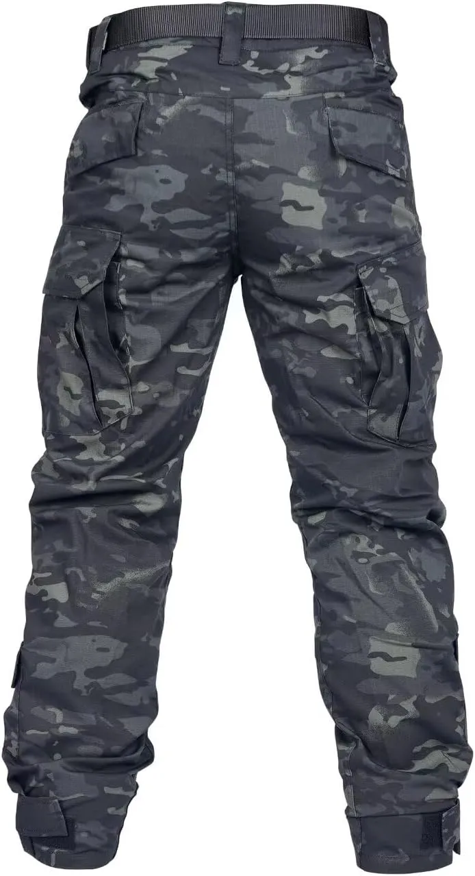 AKARMY Men's Hiking Pants, Camo Cargo Pants, Lightweight Work Pants Outdoor Travel Casual Pants with Multi-Pocket