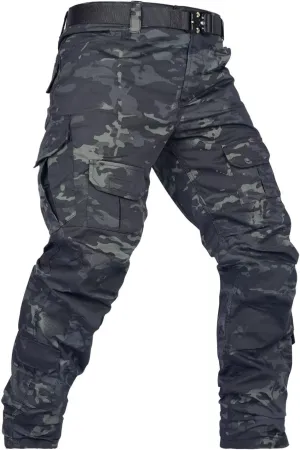 AKARMY Men's Hiking Pants, Camo Cargo Pants, Lightweight Work Pants Outdoor Travel Casual Pants with Multi-Pocket