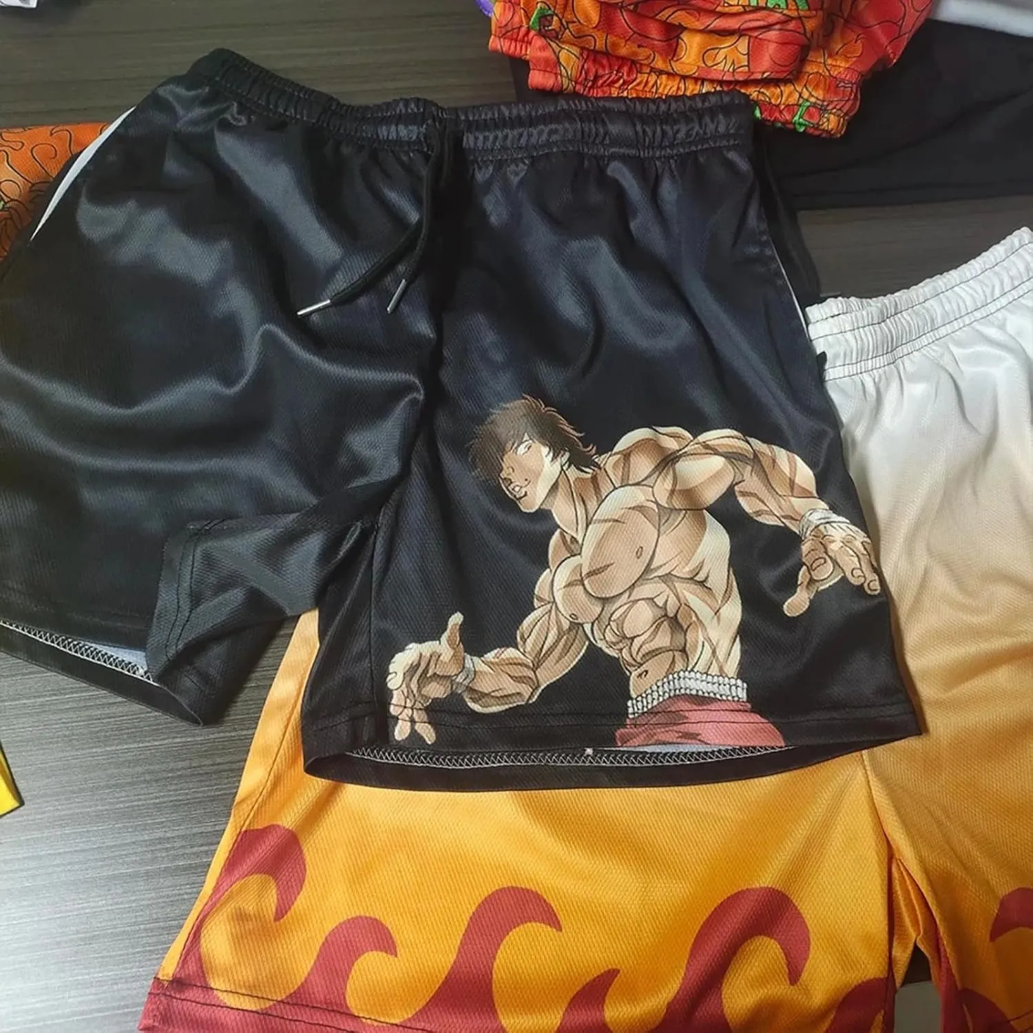 Anime Men's Gym Shorts Graphic Shorts Quick Dry Board Shorts Summer Jogging Fitness Basketball Shorts 5inch