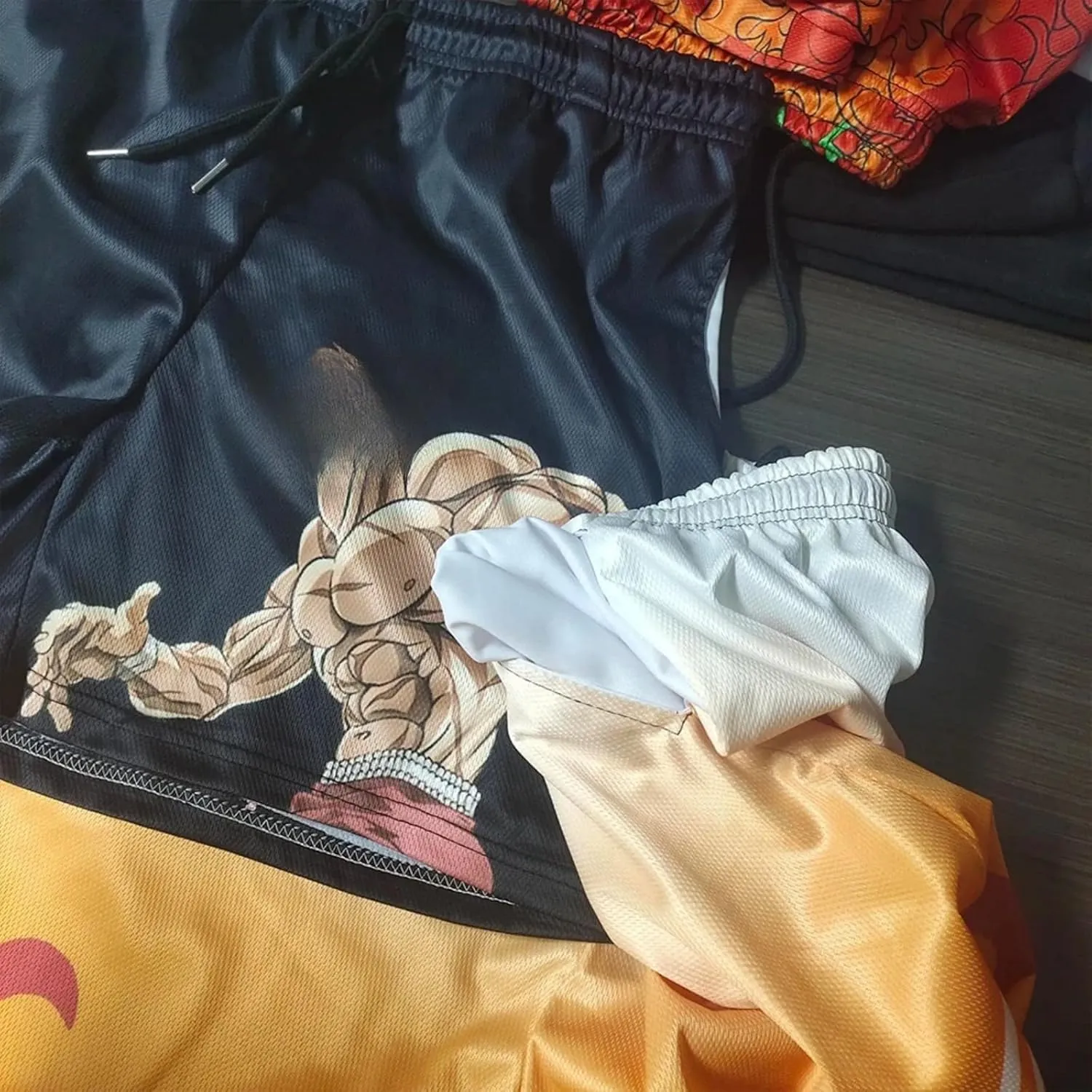 Anime Men's Gym Shorts Graphic Shorts Quick Dry Board Shorts Summer Jogging Fitness Basketball Shorts 5inch