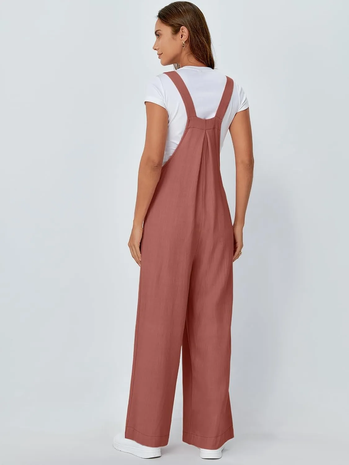 AUTOMET Womens Beach Vacation Outfits Jumpsuits Overalls Wide Leg Casual Summer Spring Outfits Rompers Trendy Jumpers