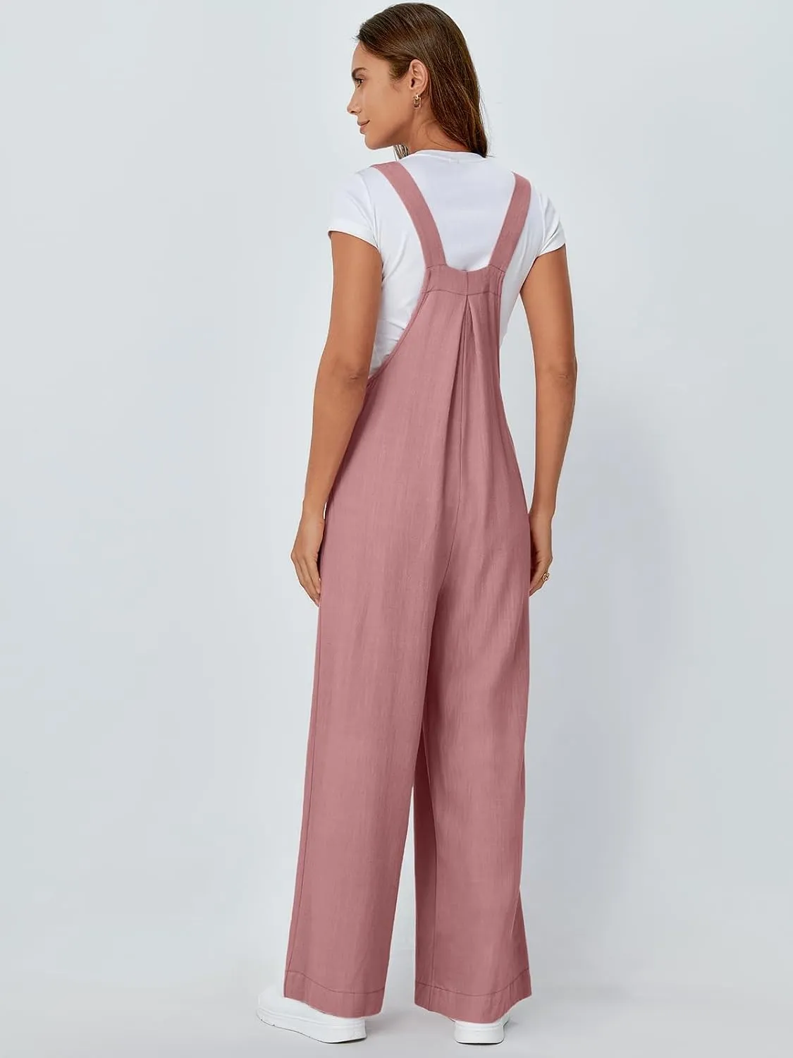 AUTOMET Womens Beach Vacation Outfits Jumpsuits Overalls Wide Leg Casual Summer Spring Outfits Rompers Trendy Jumpers