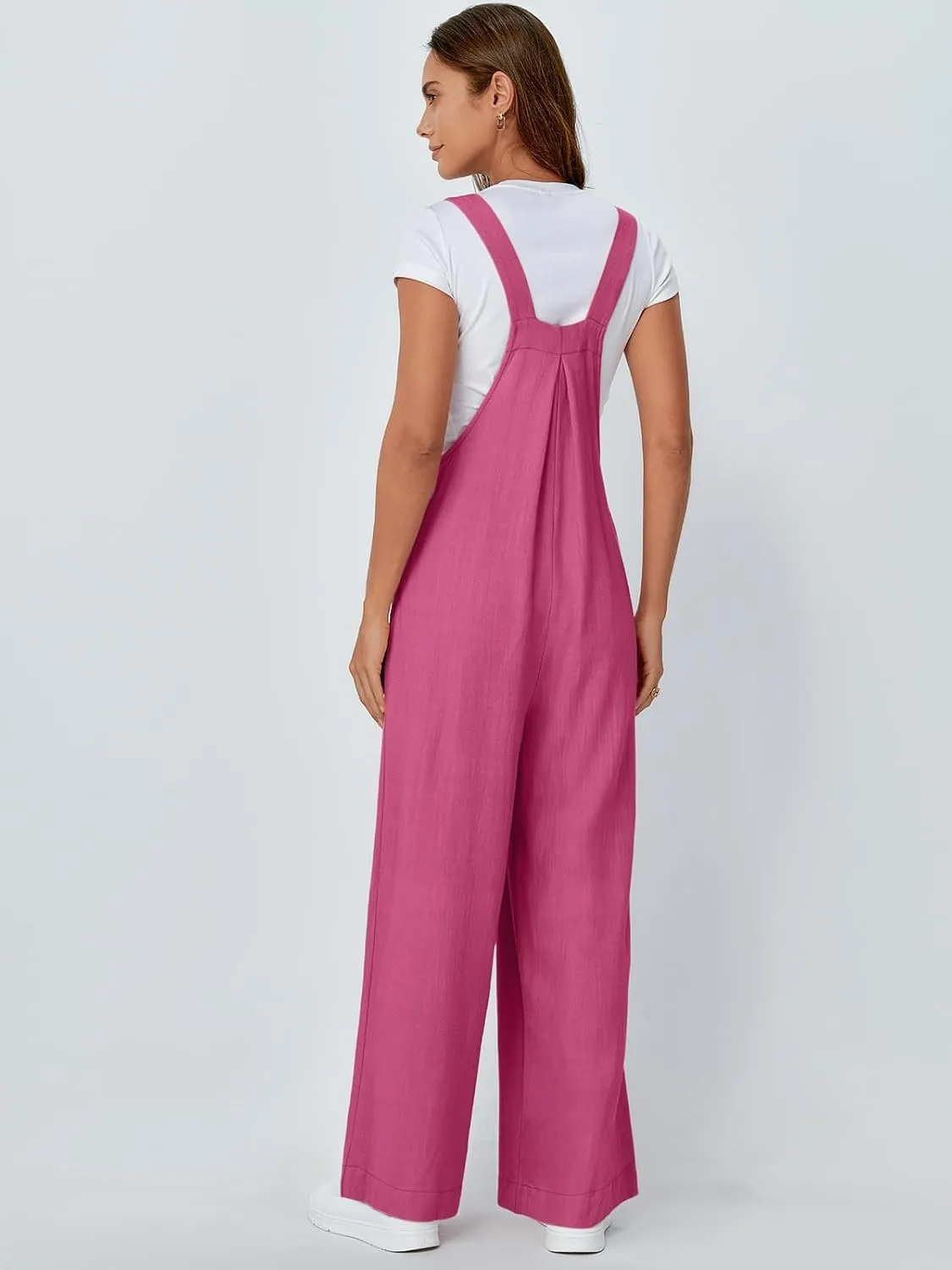 AUTOMET Womens Beach Vacation Outfits Jumpsuits Overalls Wide Leg Casual Summer Spring Outfits Rompers Trendy Jumpers