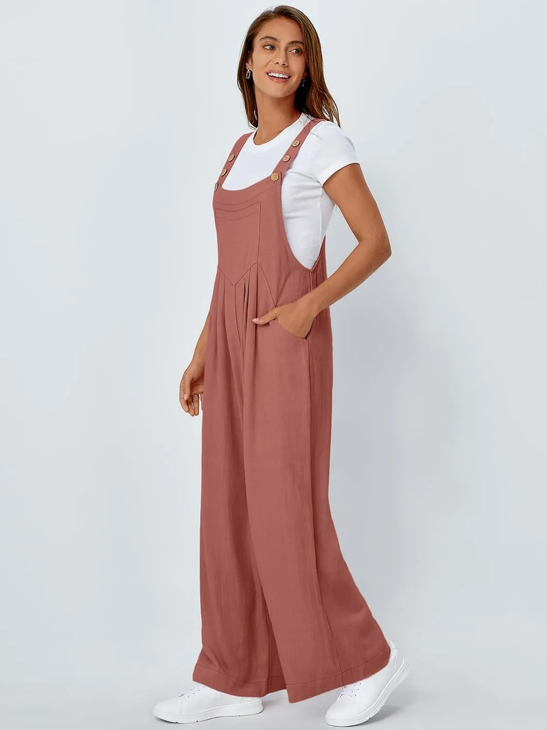AUTOMET Womens Beach Vacation Outfits Jumpsuits Overalls Wide Leg Casual Summer Spring Outfits Rompers Trendy Jumpers