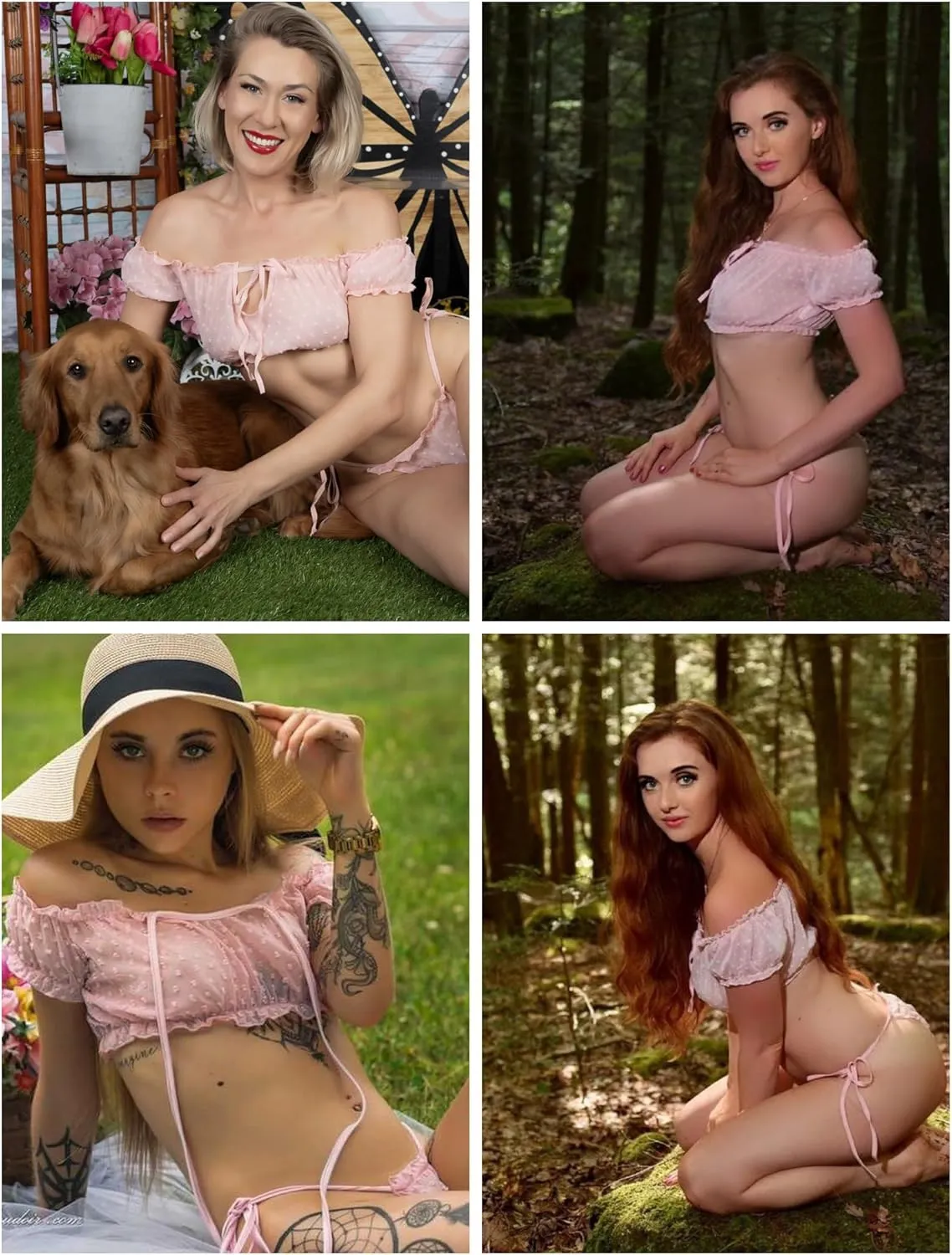 Avidlove Bra and Panty Set Ruffle Lingerie Set Mesh Babydoll Chemise