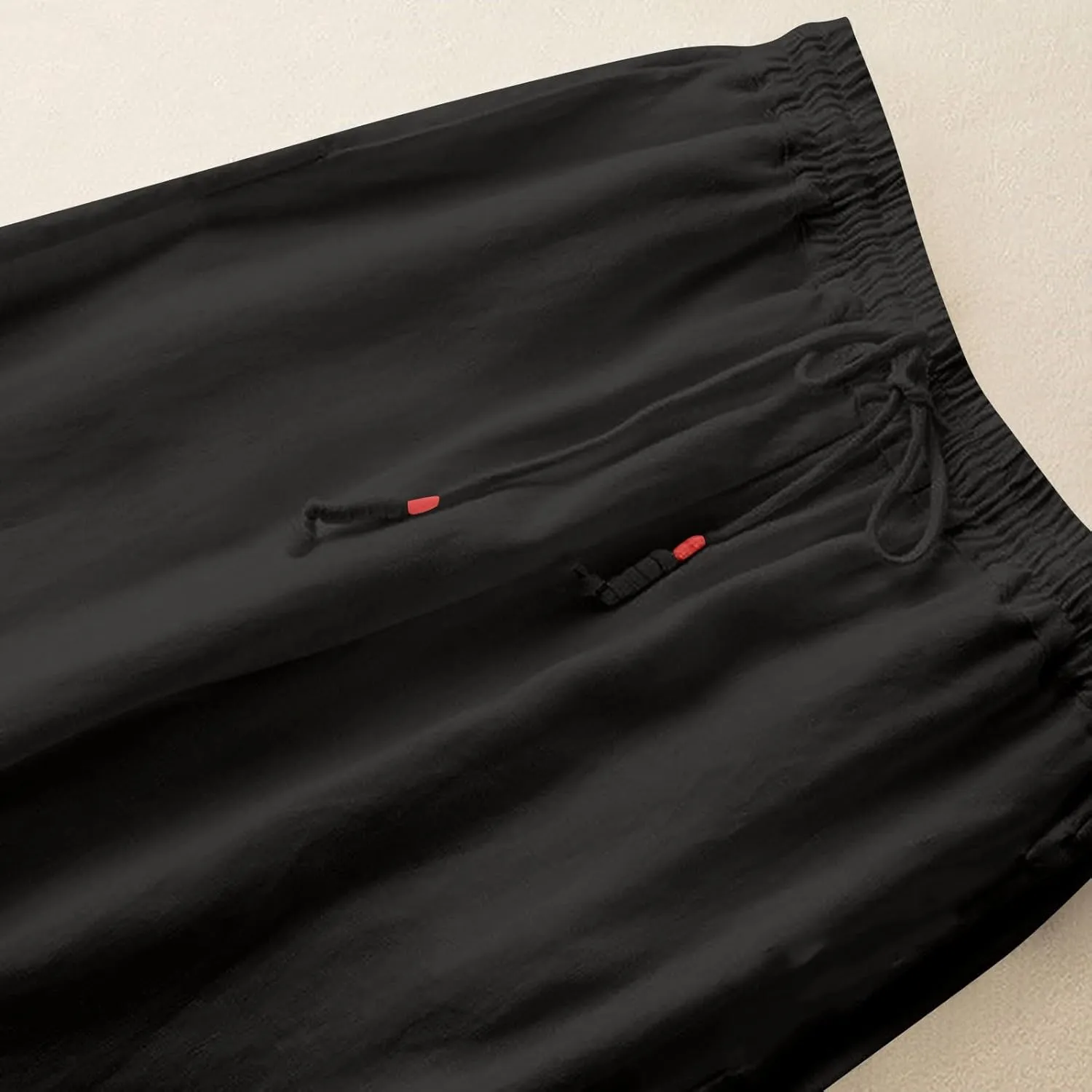Baggy Wide Leg Pants for Women Lightweight Linen Pants Comfortable Summer Pants Drawstring High Waisted Pants 2025