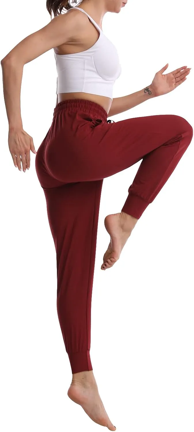 Baihetu Yoga Comfy Lounge Pants for Women Joggers Loose Sweatpants Casual Pants with Pockets