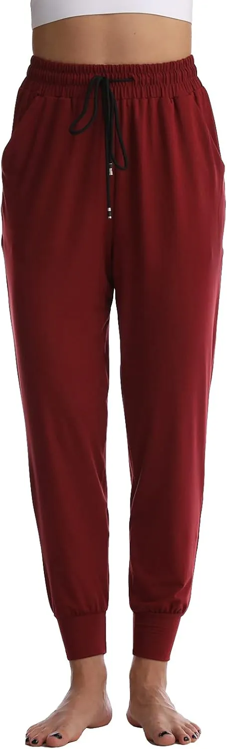 Baihetu Yoga Comfy Lounge Pants for Women Joggers Loose Sweatpants Casual Pants with Pockets