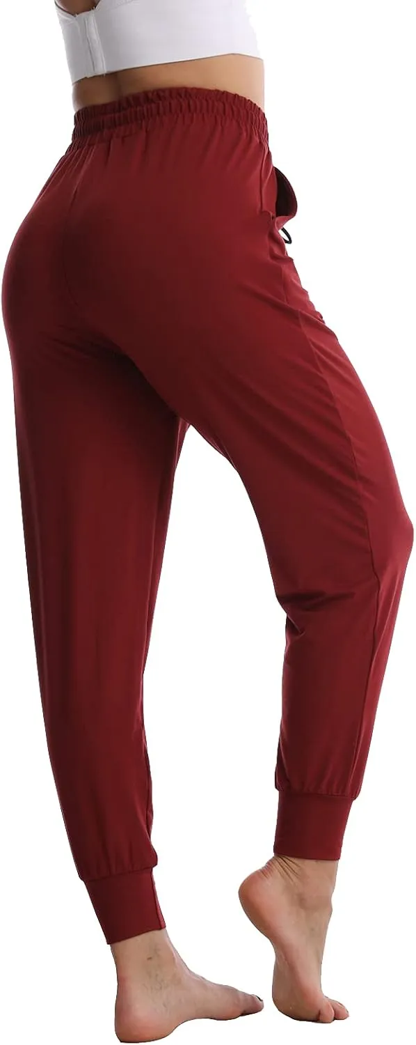 Baihetu Yoga Comfy Lounge Pants for Women Joggers Loose Sweatpants Casual Pants with Pockets