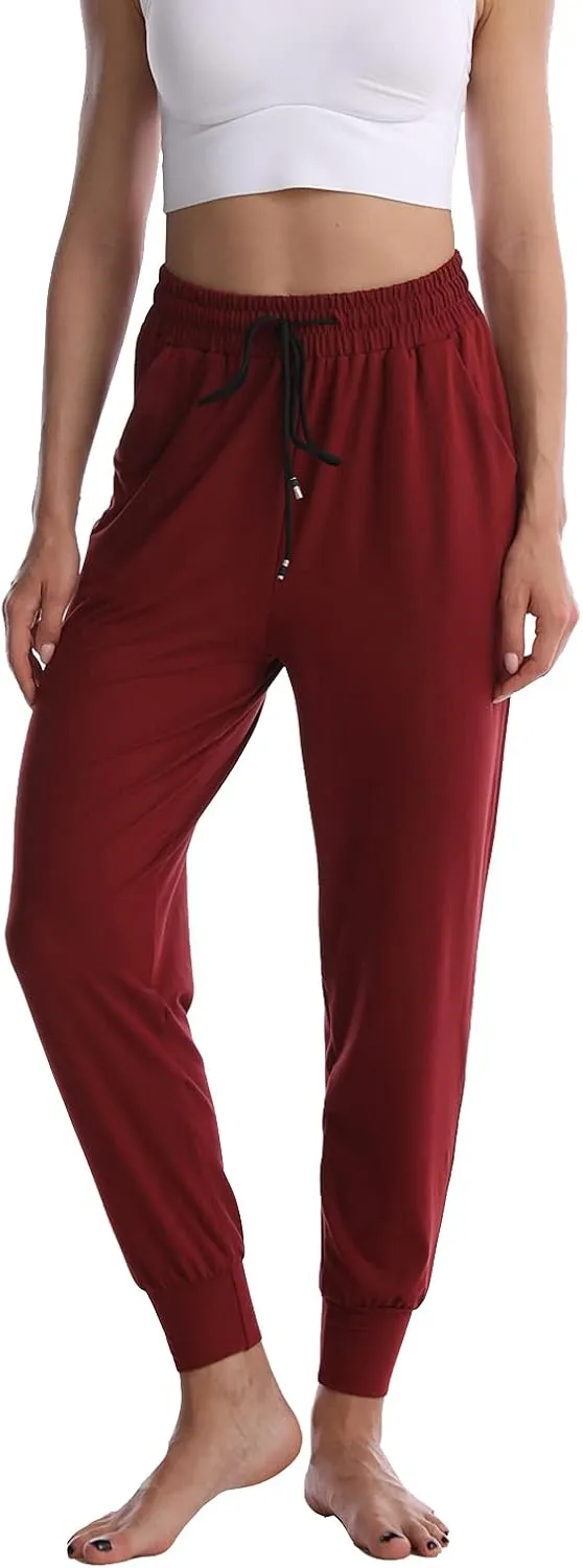 Baihetu Yoga Comfy Lounge Pants for Women Joggers Loose Sweatpants Casual Pants with Pockets