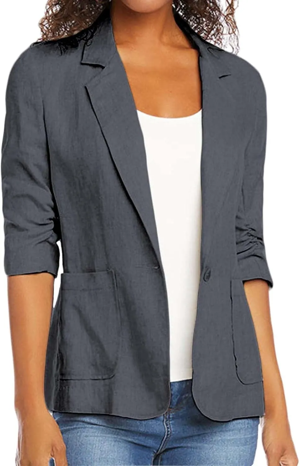 Blazers for Women Business Casual Long Sleeve Jacket Open Front Work Office Blazers Lightweight Jackets Outfits