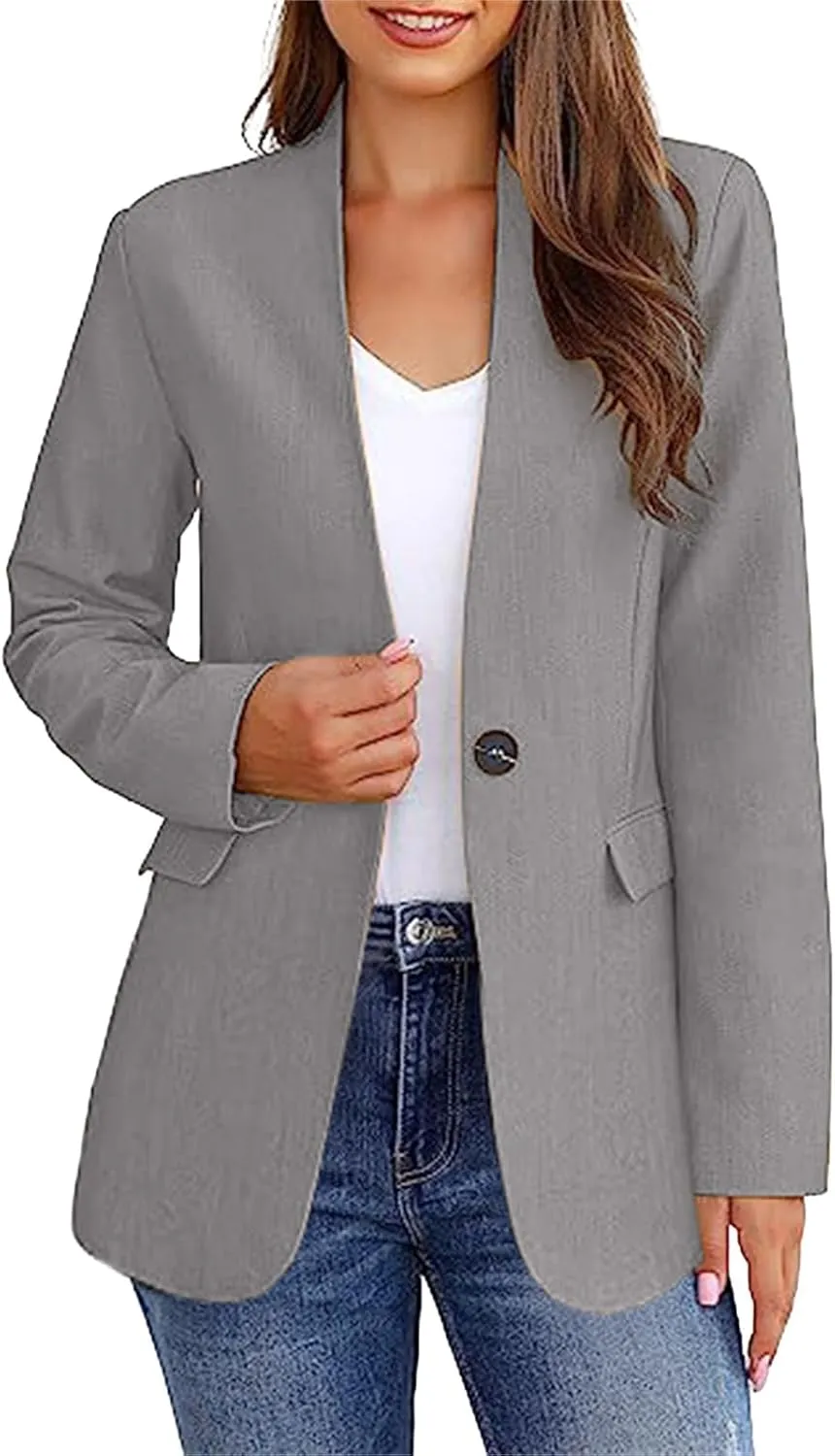 Blazers for Women Business Casual Work Office Suit Jackets Loose Fitted Blazers Lightweight Dressy Jacket Outwear