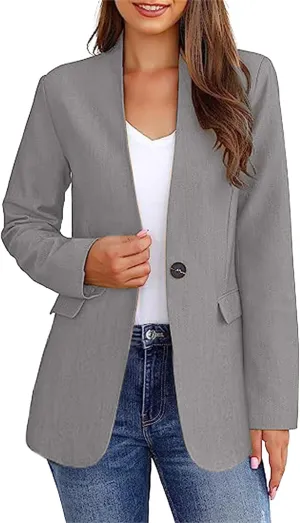 Blazers for Women Business Casual Work Office Suit Jackets Loose Fitted Blazers Lightweight Dressy Jacket Outwear