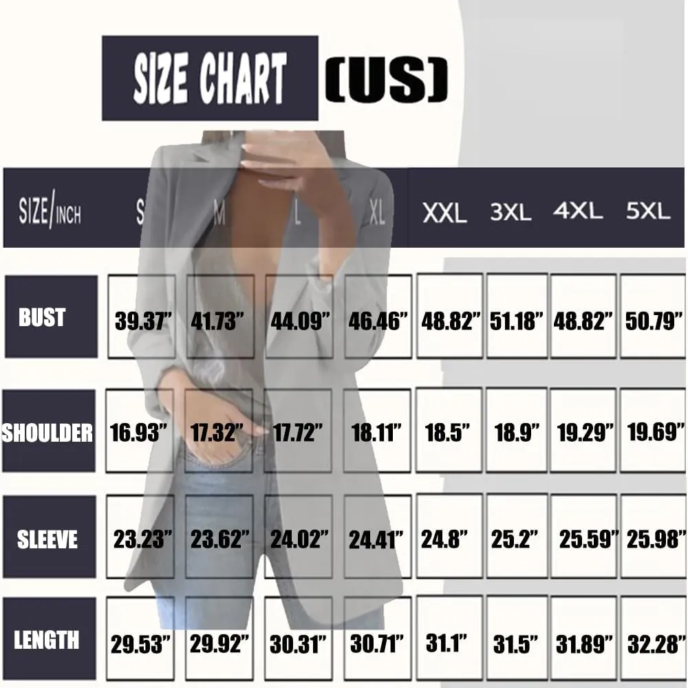 Blazers For Women Trendy Dressy Suit Jackets, Winter Bussiness Comfy Suit Clothes 2024,Button Open Front Suit Tops
