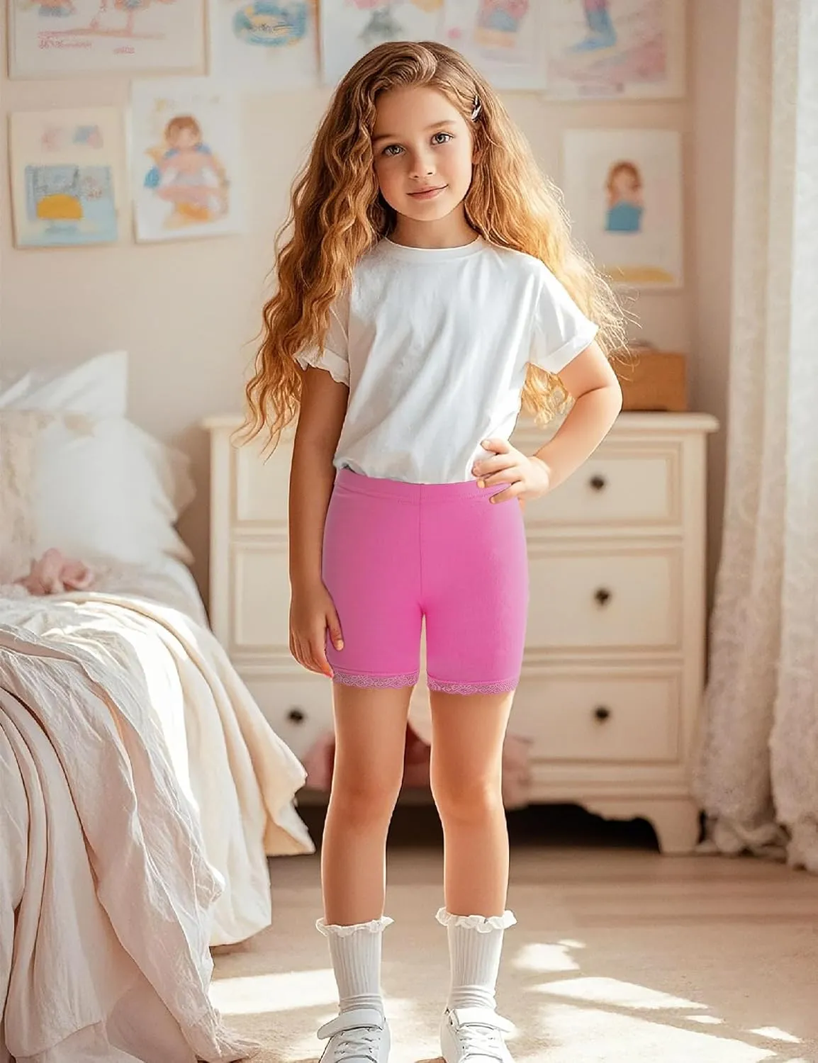 BOOPH Lace Bike Short Girls Dance Undershorts Underwear for Play or Underdress