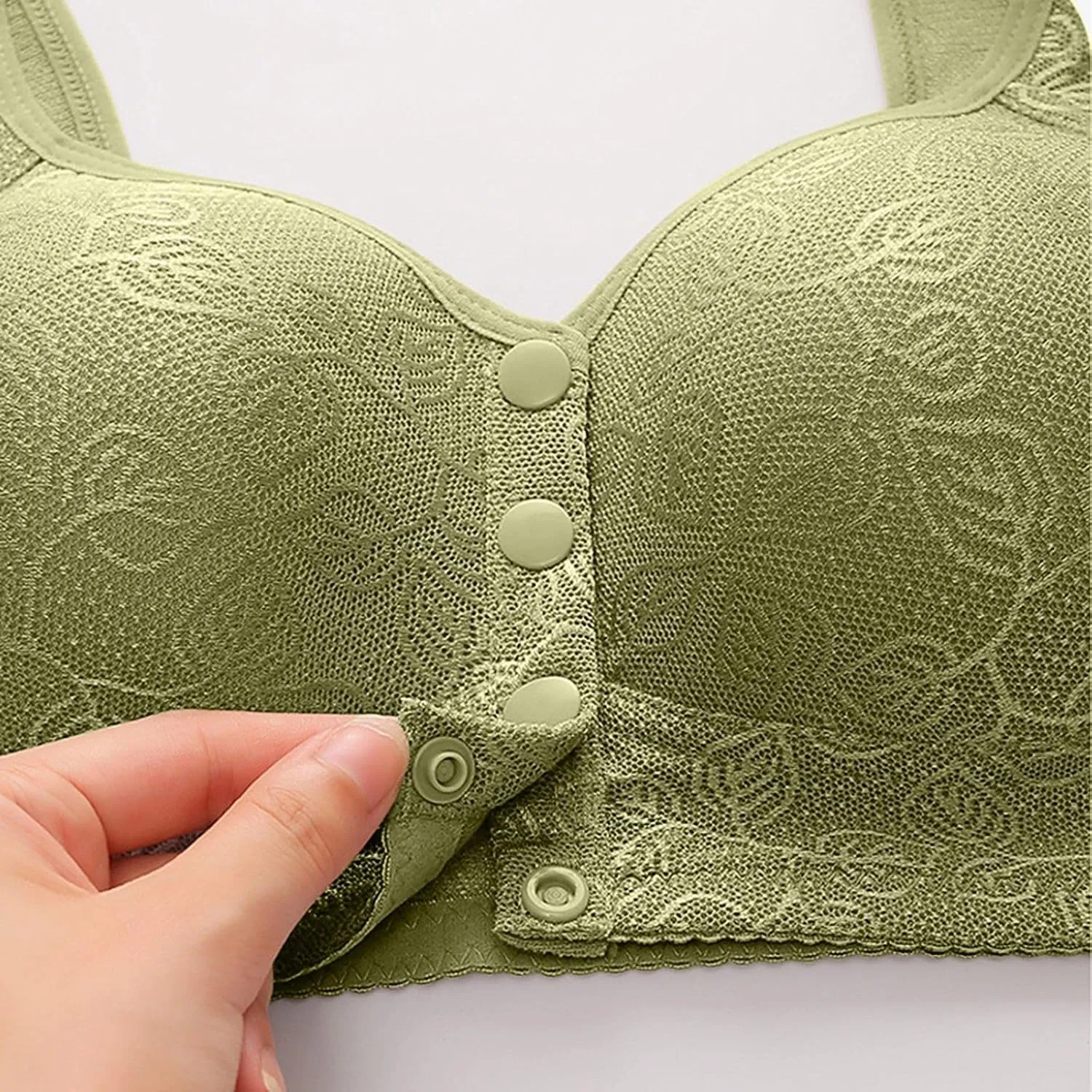 Bra for Women Pack Women Casual Button Down Breathable Top Bra Underwear Without Steel Ring Gathering Running