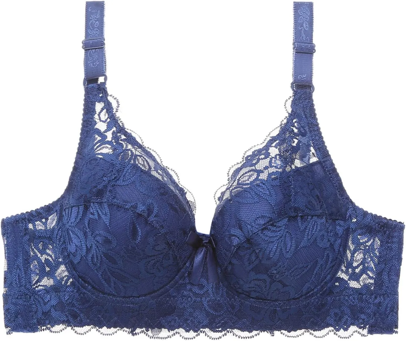 Breathable Lace Bras for Women, Full Coverage No Underwire Everyday Bralettes Comfortable Stretchable Straps Bra