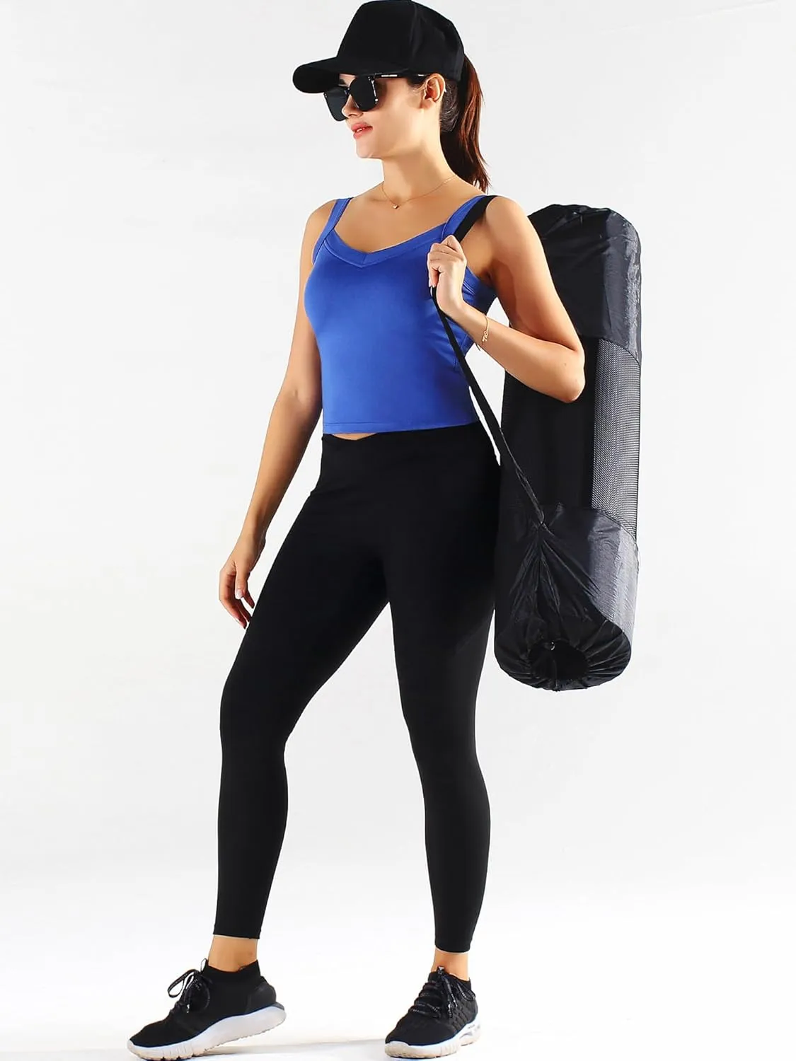 CADMUS Women's Compression Tank Tops Built-in Sport Bra 3 Pack