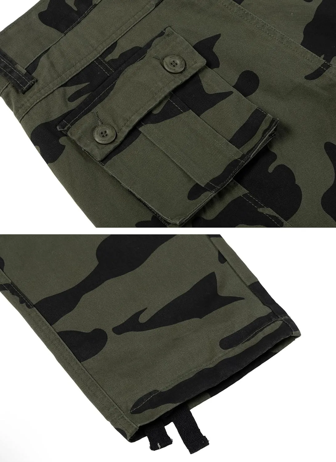 Cargo Pants for Men, Camo Pants Relaxed Fit Utility Hiking Pants, Ripstop Work Pants with 8 Pockets