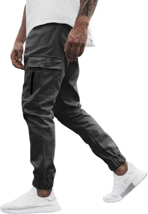 Cargo Pants for Men Relaxed Fit Jogger Sweatpants with Pockets Mens Heavyweight Fleece Cargo Sweatpants Fashion Sport