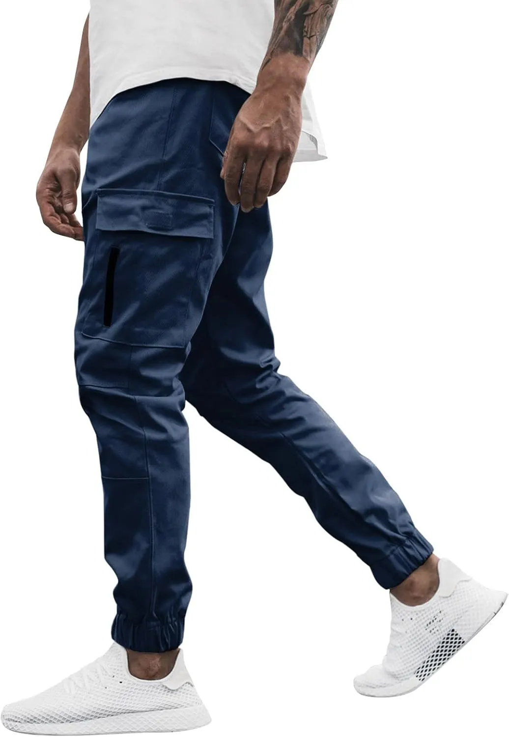 Cargo Pants for Men Relaxed Fit Jogger Sweatpants with Pockets Mens Heavyweight Fleece Cargo Sweatpants Fashion Sport