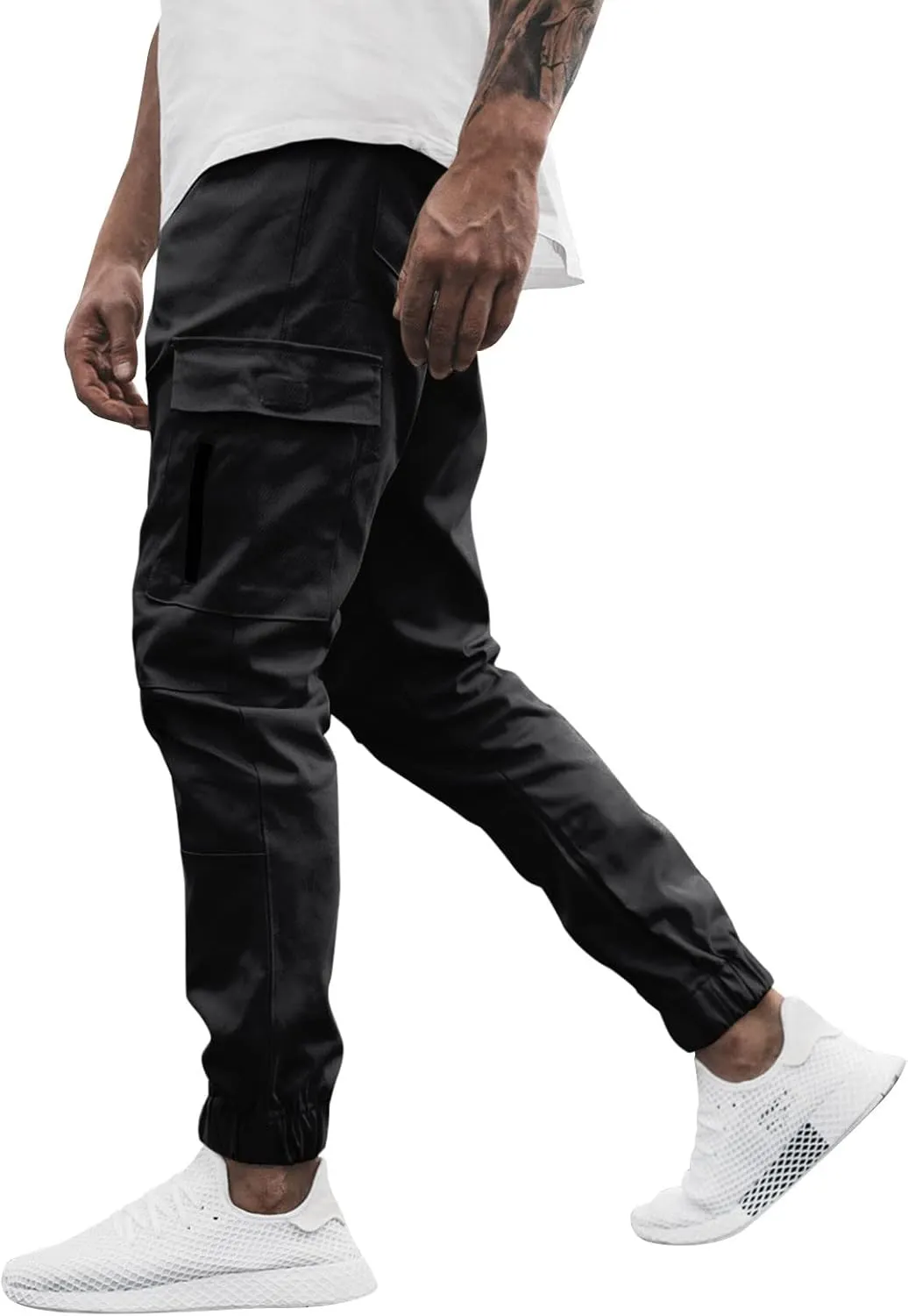 Cargo Pants for Men Relaxed Fit Jogger Sweatpants with Pockets Mens Heavyweight Fleece Cargo Sweatpants Fashion Sport