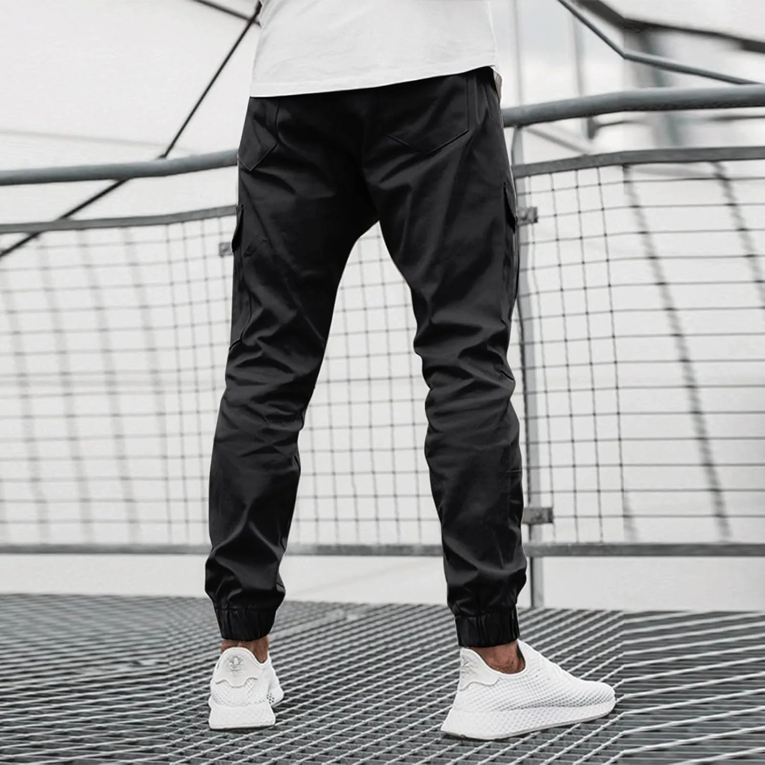 Cargo Pants for Men Relaxed Fit Jogger Sweatpants with Pockets Mens Heavyweight Fleece Cargo Sweatpants Fashion Sport
