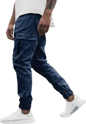 Cargo Pants for Men Relaxed Fit Jogger Sweatpants with Pockets Mens Heavyweight Fleece Cargo Sweatpants Fashion Sport