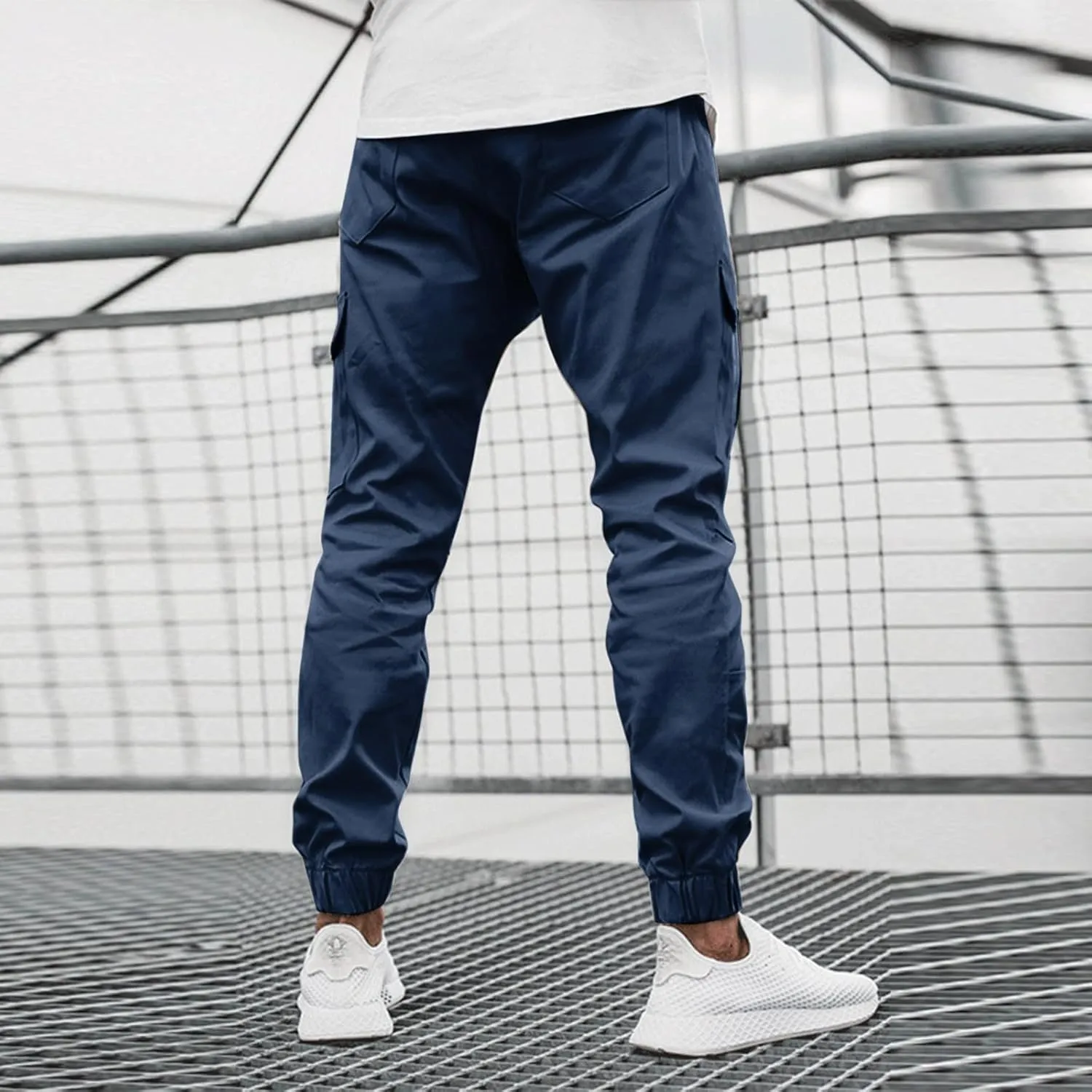 Cargo Pants for Men Relaxed Fit Jogger Sweatpants with Pockets Mens Heavyweight Fleece Cargo Sweatpants Fashion Sport