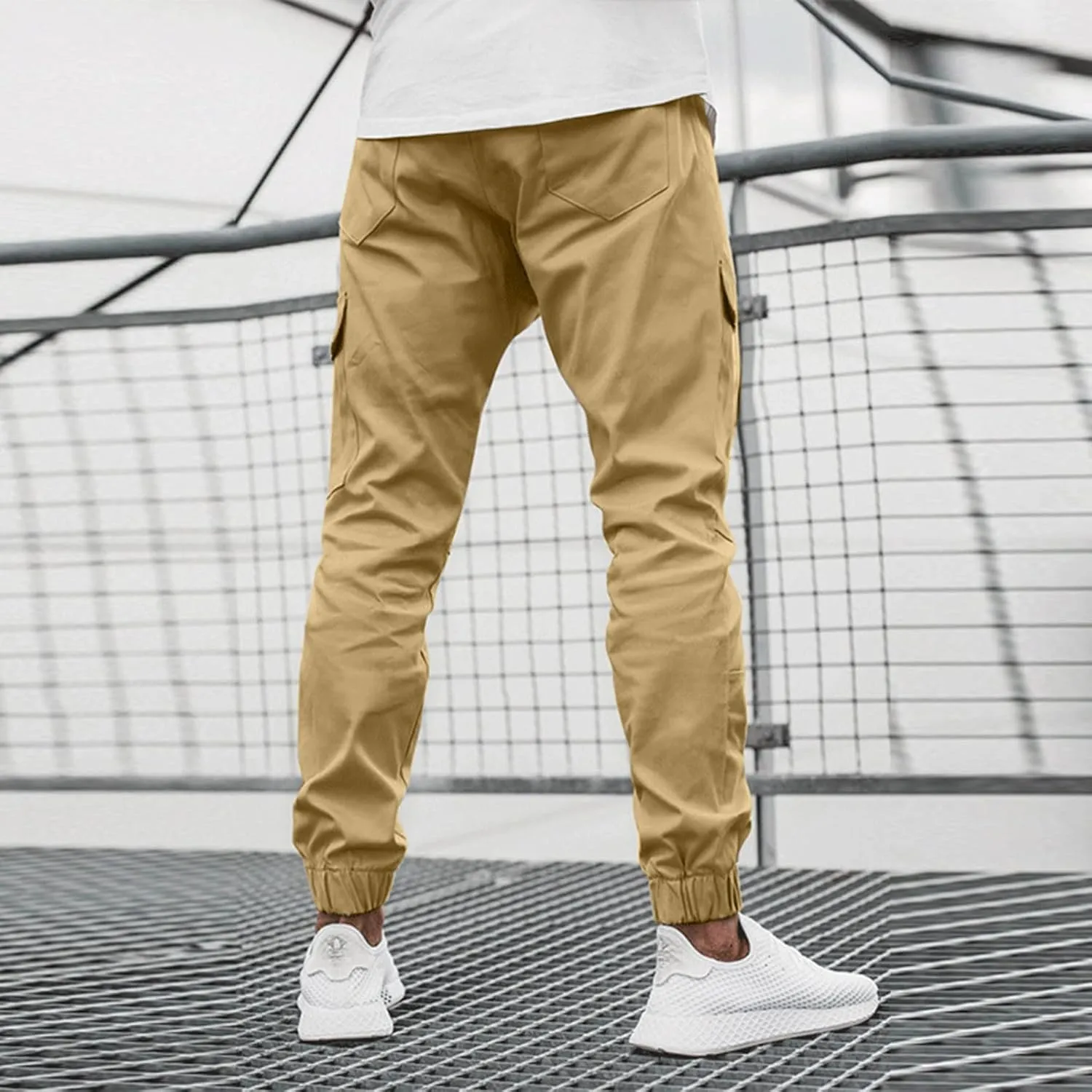 Cargo Pants for Men Relaxed Fit Jogger Sweatpants with Pockets Mens Heavyweight Fleece Cargo Sweatpants Fashion Sport
