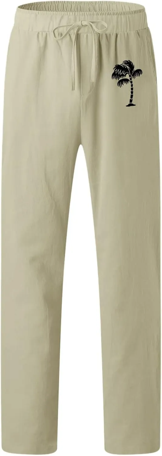 Cargo Pants for Men Relaxed Fit Workout Sports Pant Men's Cargo Pants Elastic Waist Jogger Solid Casual Multi Pockets