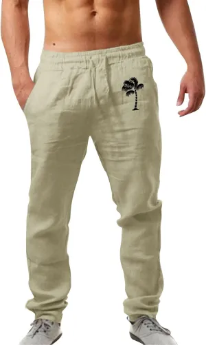 Cargo Pants for Men Relaxed Fit Workout Sports Pant Men's Cargo Pants Elastic Waist Jogger Solid Casual Multi Pockets