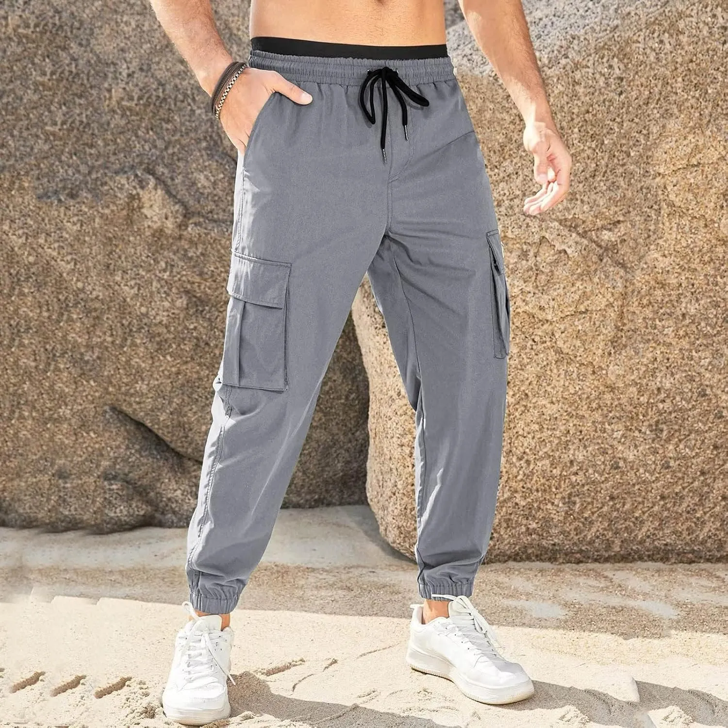 Cargo Sweatpants for Men Mens Lounge Pants Trousers Baggy Jogger Cargo Pants for Men Men's Relaxed Straight-Fit Cargo