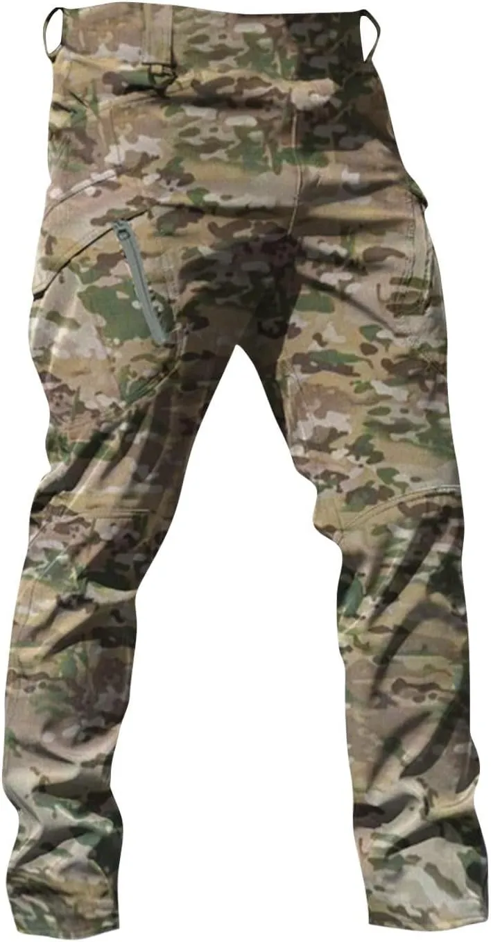 Carpenter Pants for Men Relaxed Fit Stretch Tactical Pants Flex Baggy Camo Hunting Pants Ripstop Camouflage Pants