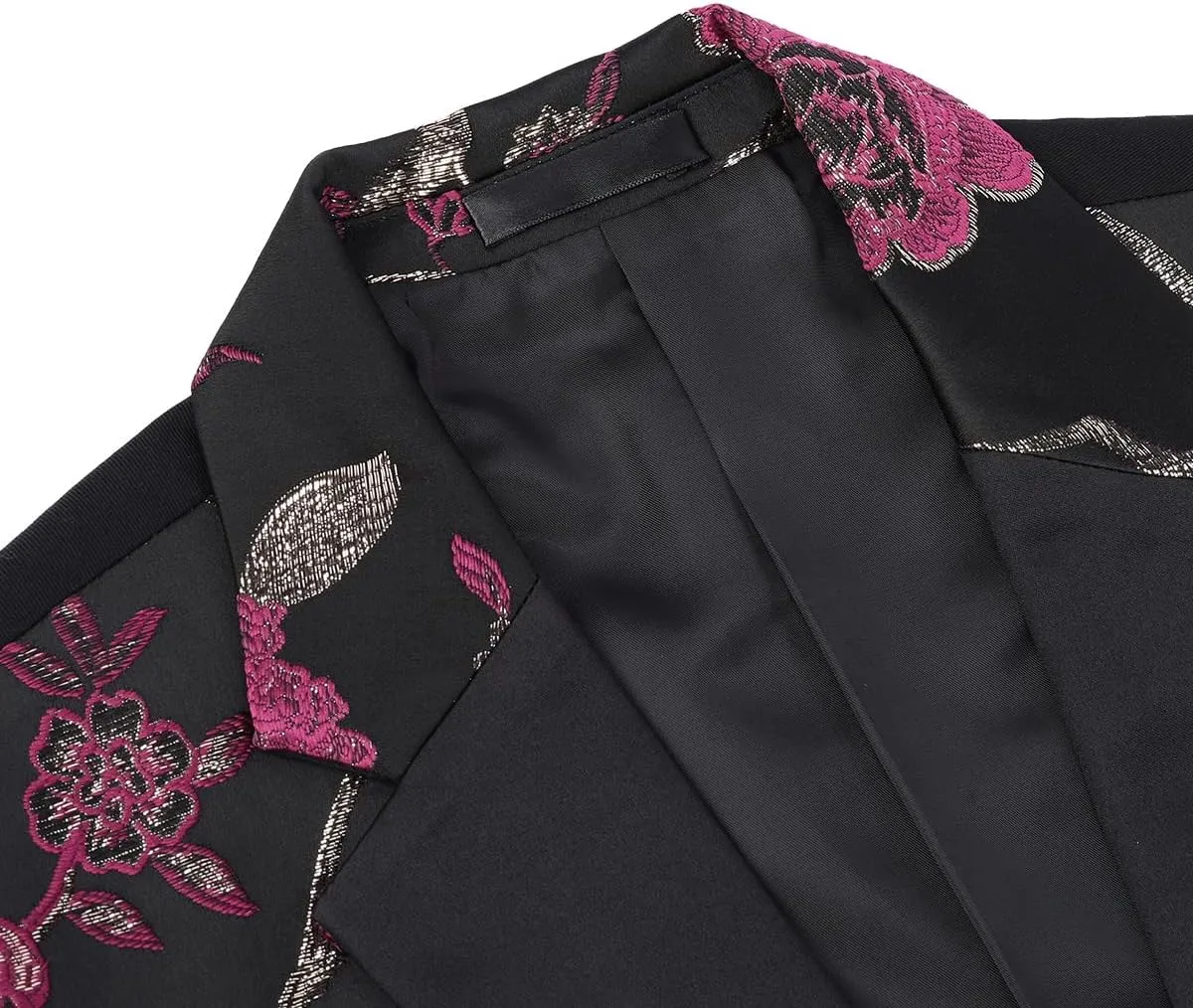 Cloudstyle Mens Suits One Button Floral Blazer 2-Piece Wedding Suits Jacket and Pants