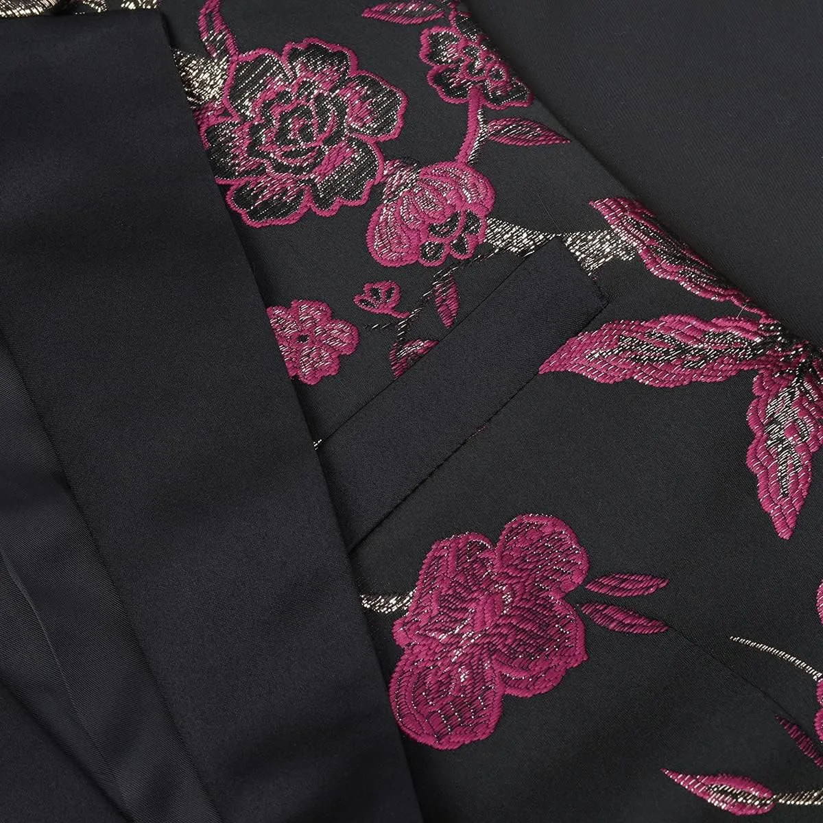 Cloudstyle Mens Suits One Button Floral Blazer 2-Piece Wedding Suits Jacket and Pants