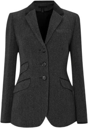 Coat Women's Spring Jackets Herringbone Lapels Slim Size Set Wool Coats and Blends