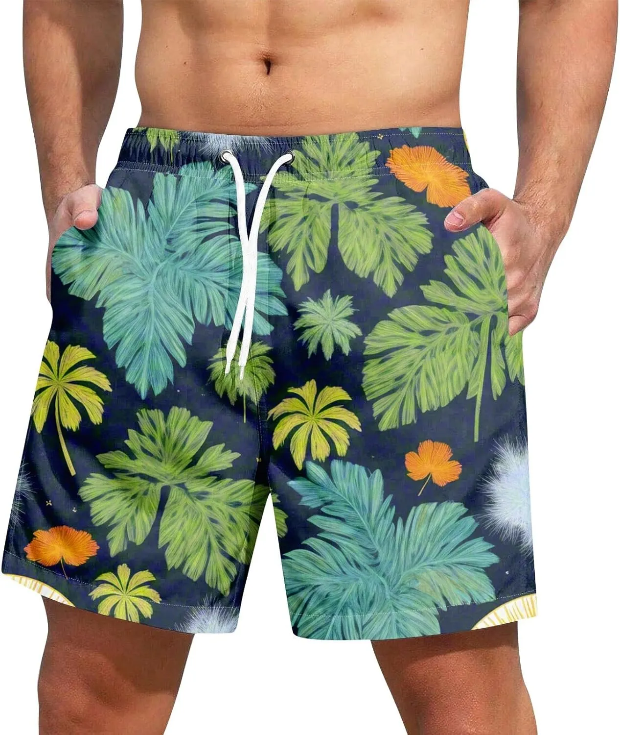 Cool Swim Pants, 2025 Fit Beach Swim Suit Lace-Up Surf Swim Underwear