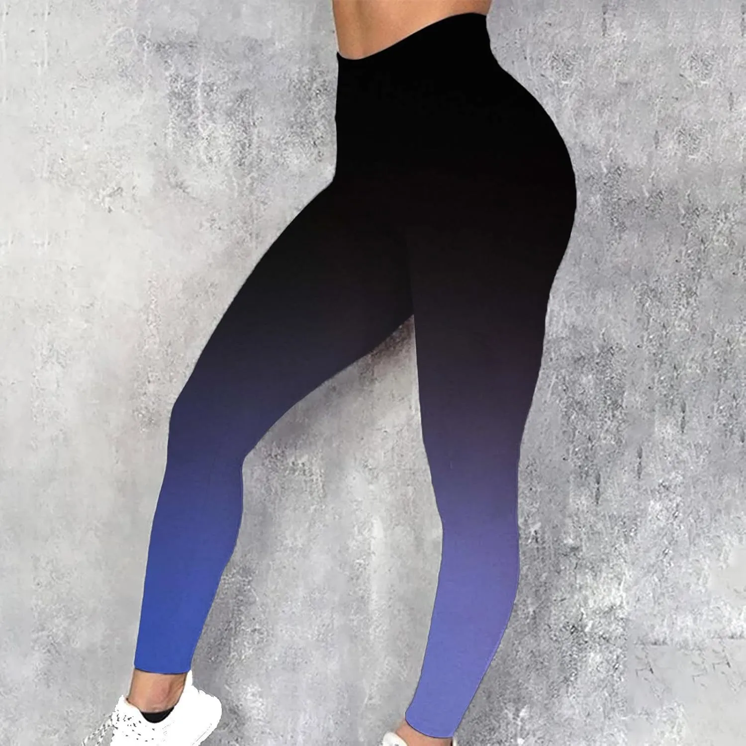 DASAYO Womens Fashion Activewear Leggings High Waist Full Length Ombre Workout Gym Fitness Yoga Pants