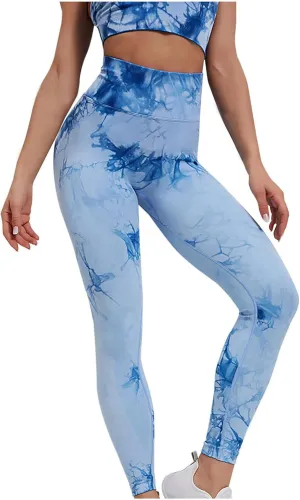 DASAYO Womens Leggings Trendy High Waist Tummy Control Seamless Yoga Pants Butt Lifting Workout Gym Activewear Leggings