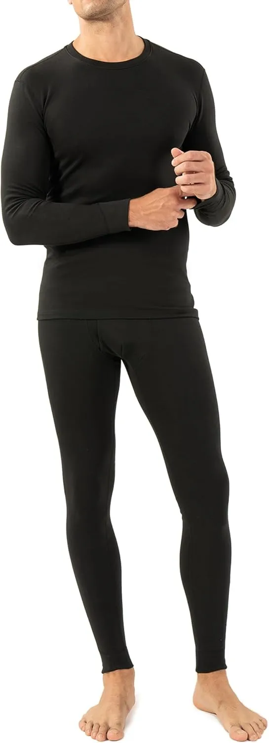 DAVID ARCHY Men’s Lightweight Thermal Underwear - Breathable Comfort for Cool Weather, Ideal for Active Use