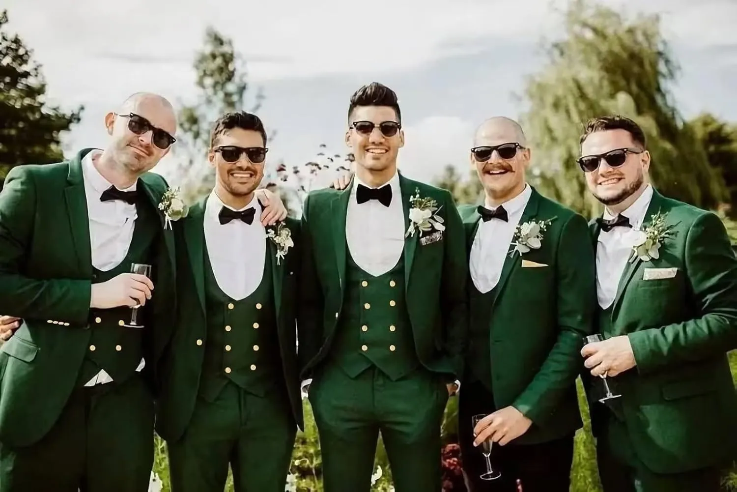 Double Breasted Men's Suits 3 Piece Slim Fit Suits Blazer Vest Pants for Wedding Party Suits Prom