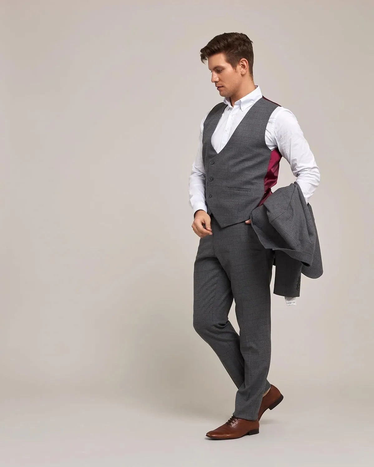 Elegant Men's Slim Fit Suits Separates-Suit Jacket & Slim Dress Pants. 3 Piece Men's Suits, Wedding Suits